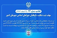 آغاز مهلت ثبت شکایت داوطلبان انتخابات شورا‌های شهر‌ها