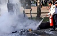اقدام به موقع پلیس آستارا و جلوگیری از گسترش آتش در نزدیکی بازارچه ساحلی