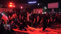 اندوه وداع با رهبر شهید در تجمع شبانه اصفهان