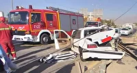 برخورد دو دستگاه خودرو، یک مصدوم بر جای گذاشت